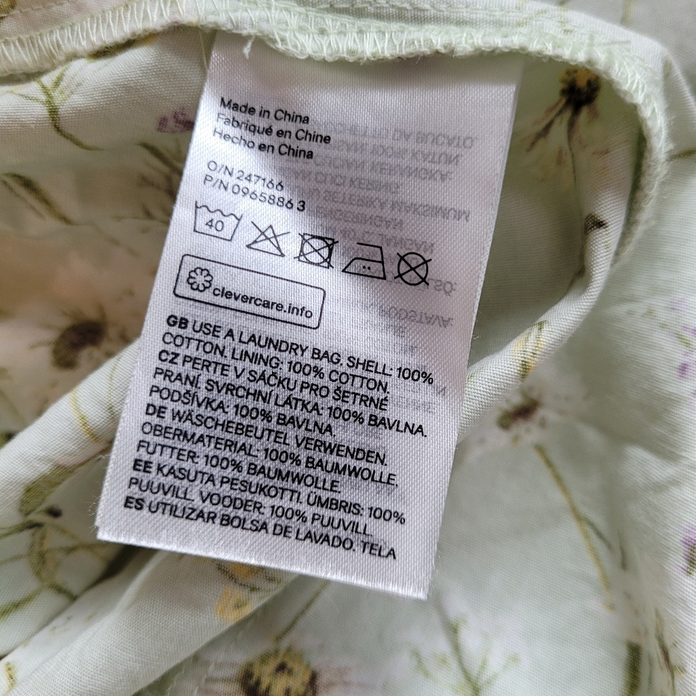 H&M Meadow Wildflowers Cottagecore Floral Dress Blogger Favorite Light Green S - Picture 13 of 16